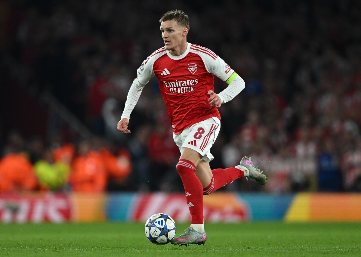 Martin Odegaard in action for Arsenal