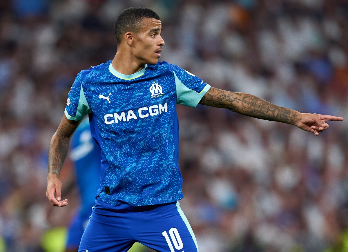 Mason Greenwood en acción para Marsella