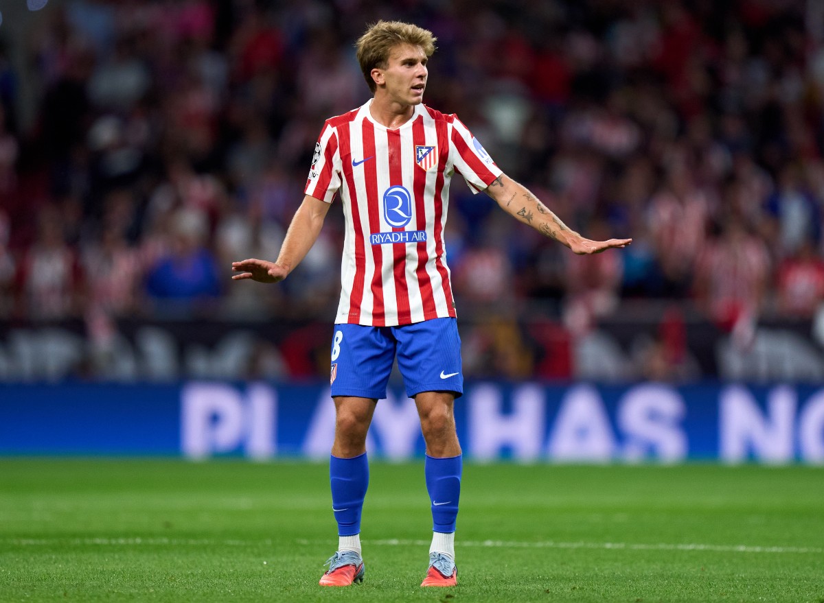 Pablo Barrios in action for Atletico Madrid
