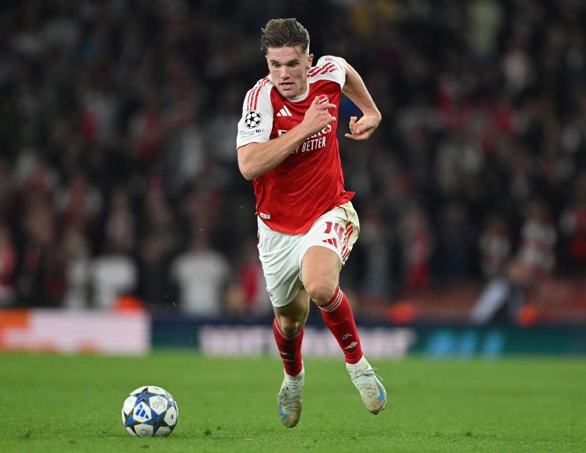 Viktor Gyokeres in action for Arsenal vs Olympiacos in the Champions League