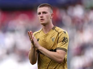 Adam Wharton applauding Crystal Palace fans