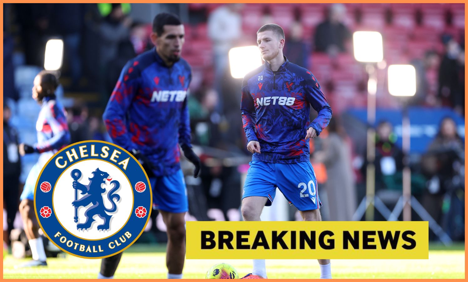 Adam Wharton warming up for Crystal Palace