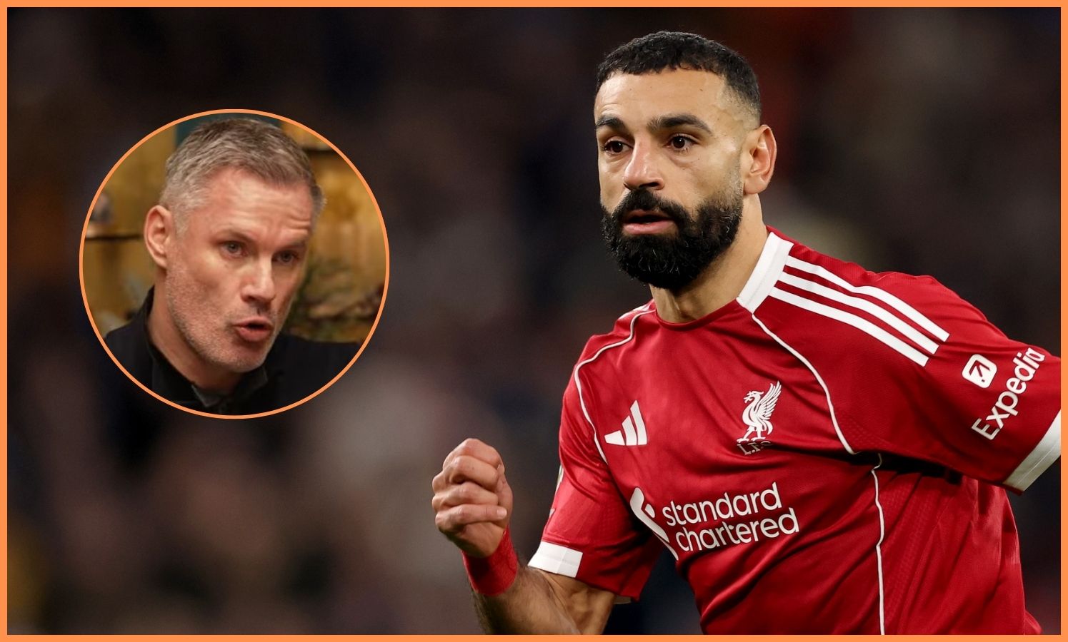 Mohamed Salah and Jamie Carragher