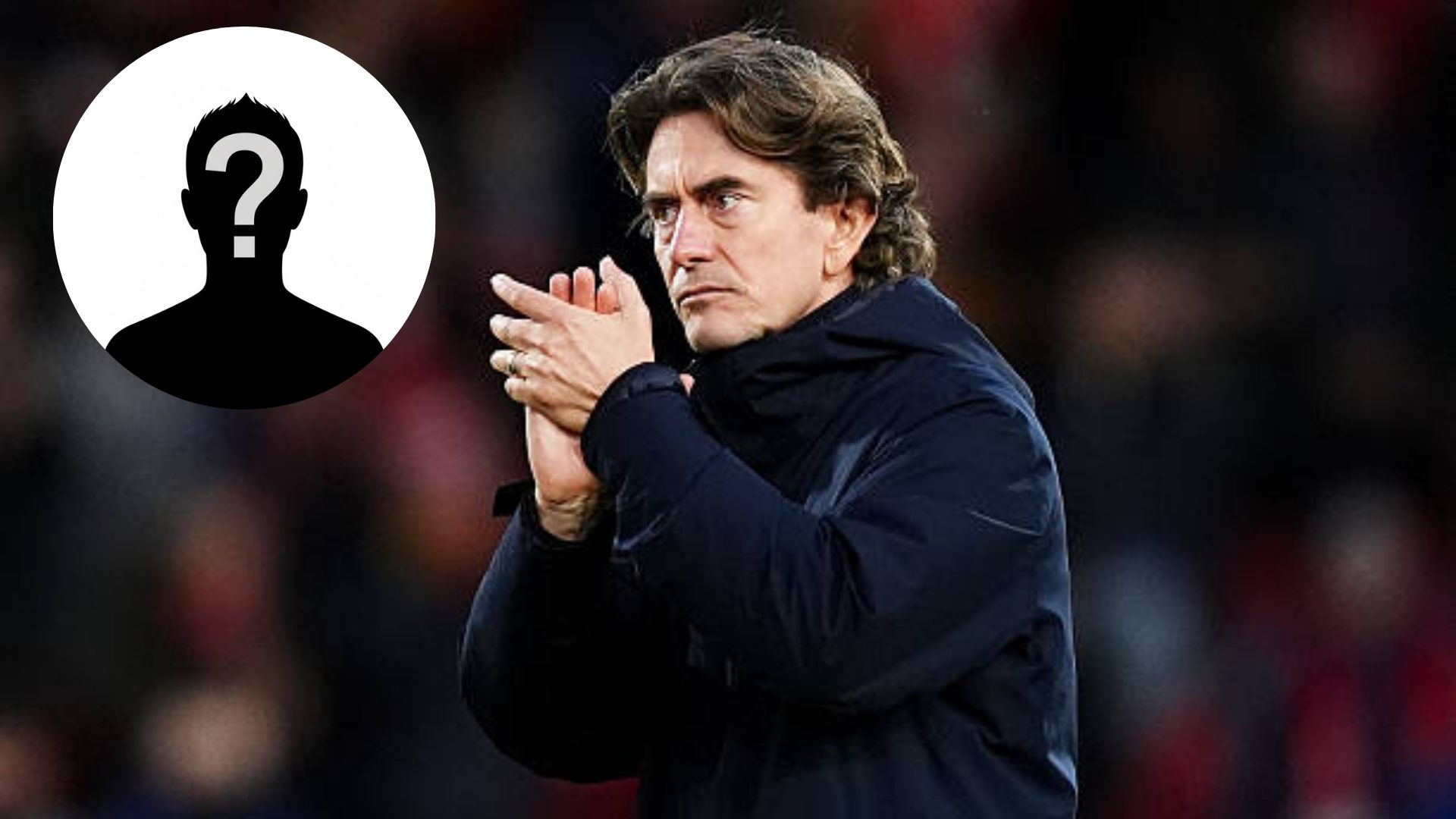 Thomas Frank with overlay of mystery player