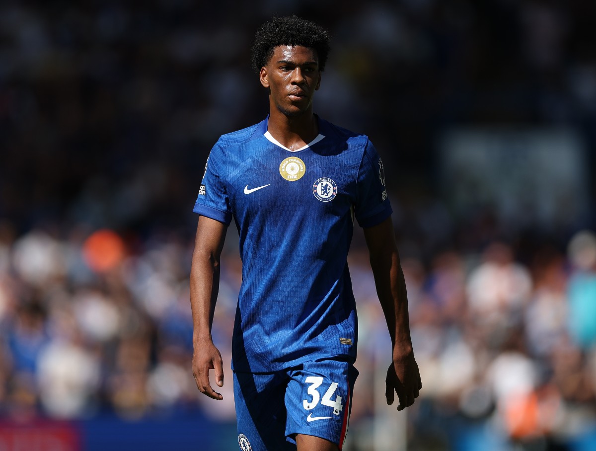 Josh Acheampong in action for Chelsea