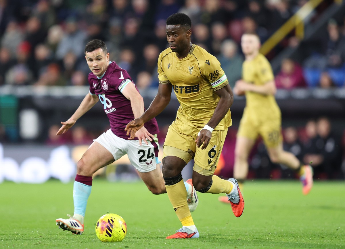 Marc Guehi in action for Crystal Palace against Burnley
