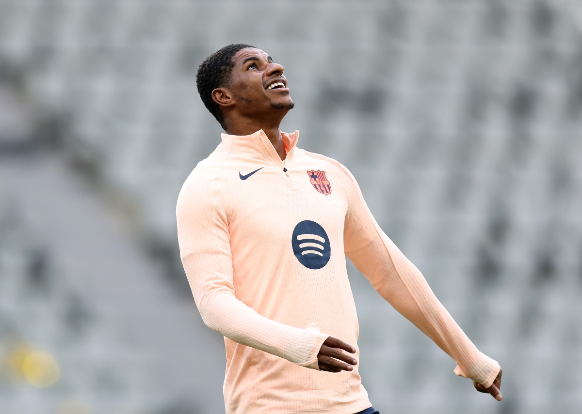 Marcus Rashford in Barcelona training