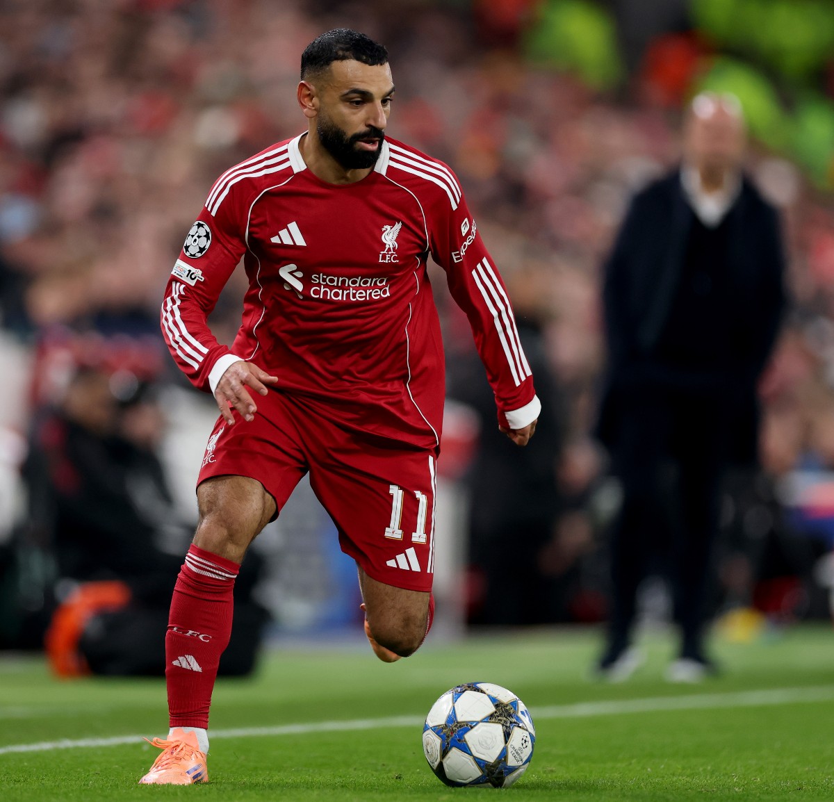 Mohamed Salah in action for Liverpool