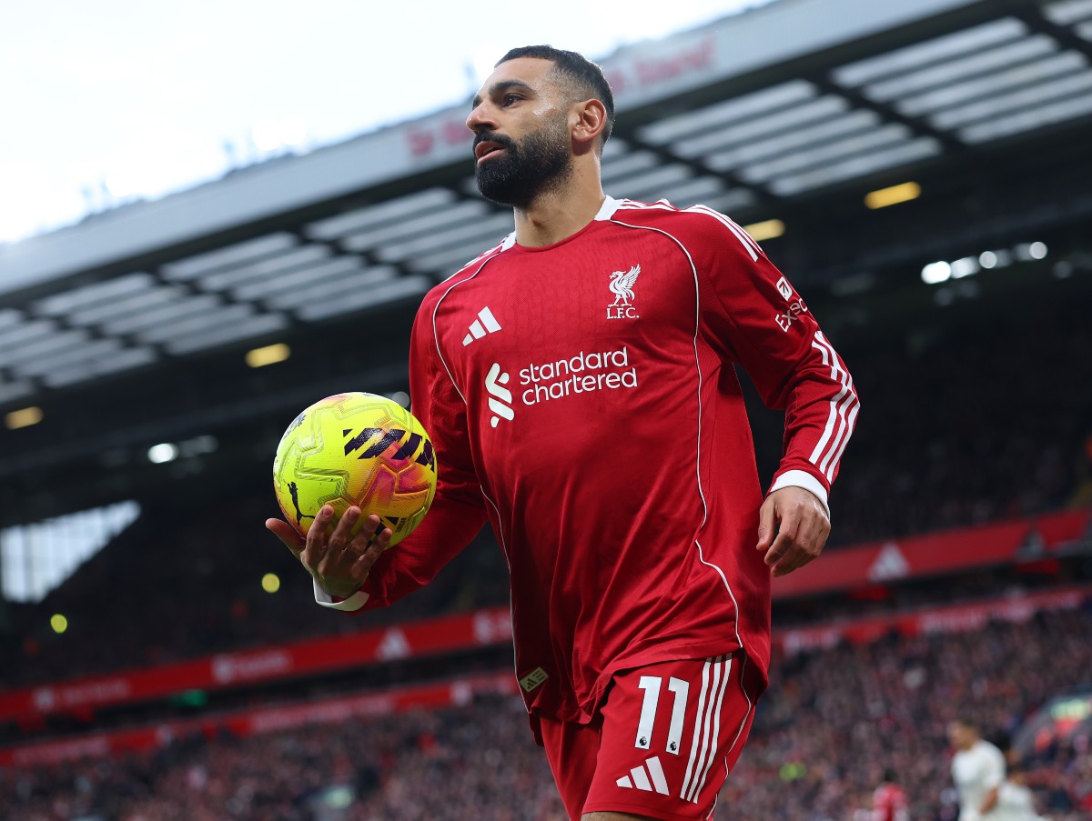 Mohamed Salah in action for Liverpool against Nottingham Forest