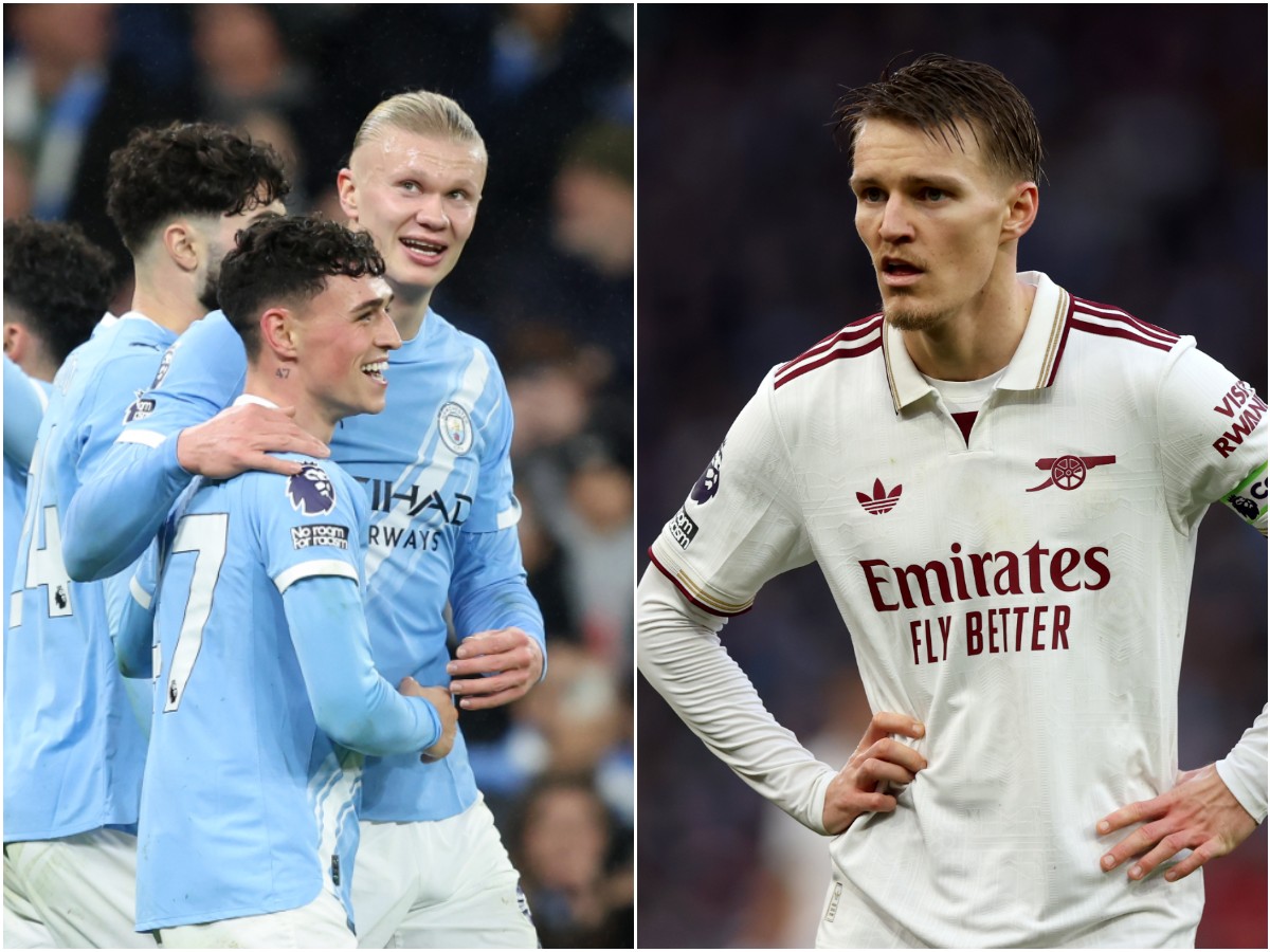 Phil Foden, Erling Haaland, and Martin Odegaard