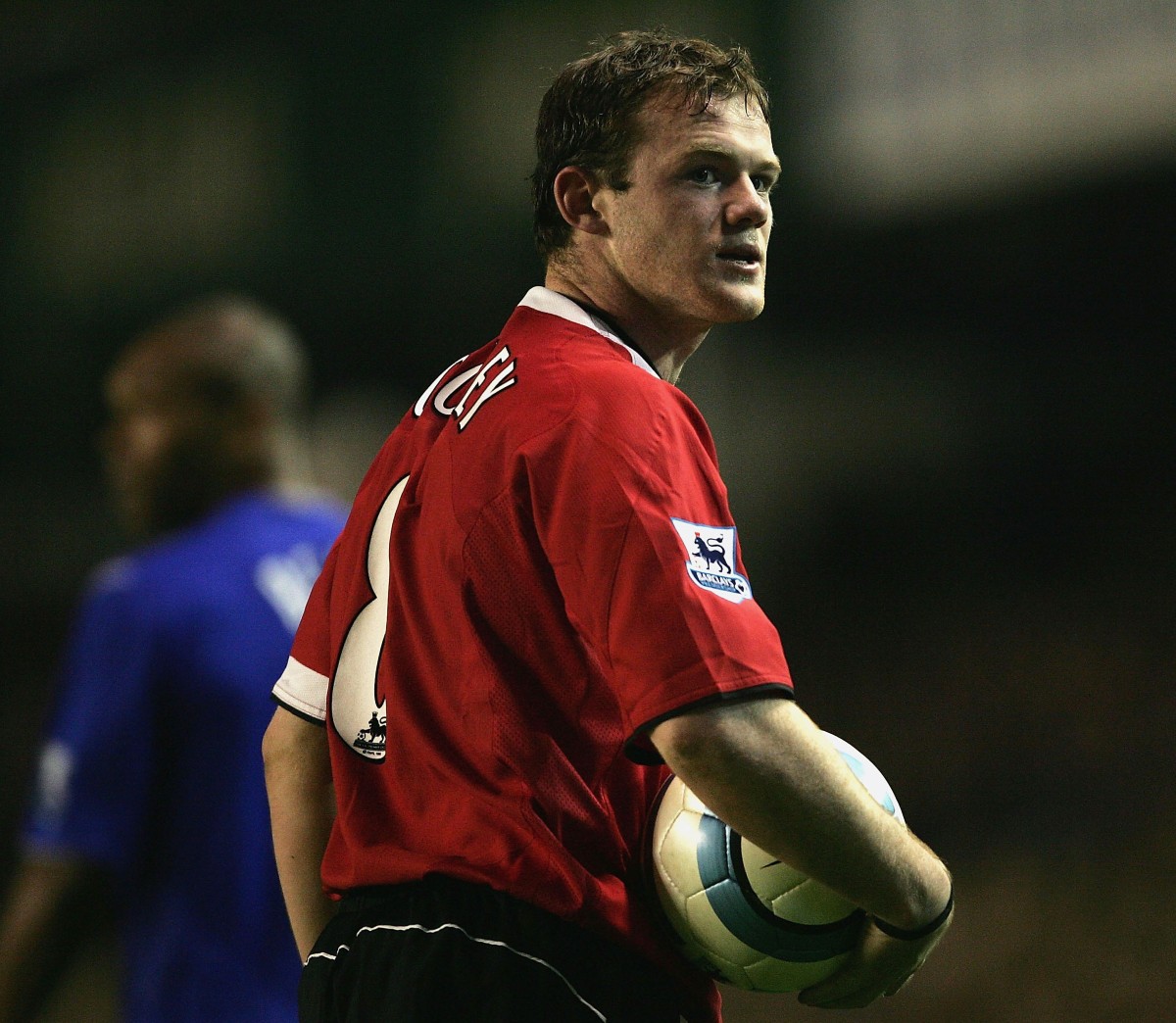 Wayne Rooney in action for Man United against Everton