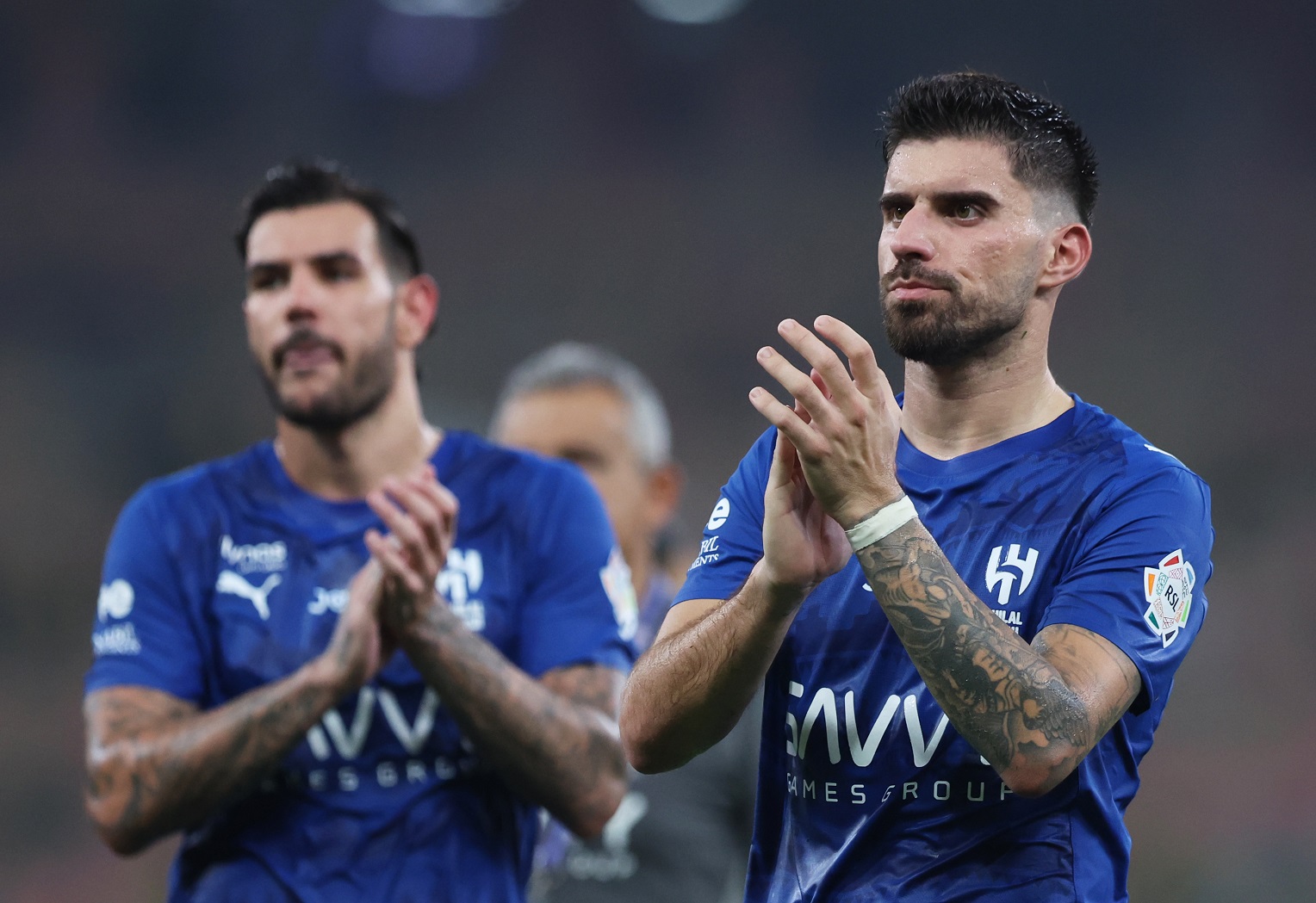 Ruben Neves of Al Hilal applauds the fans