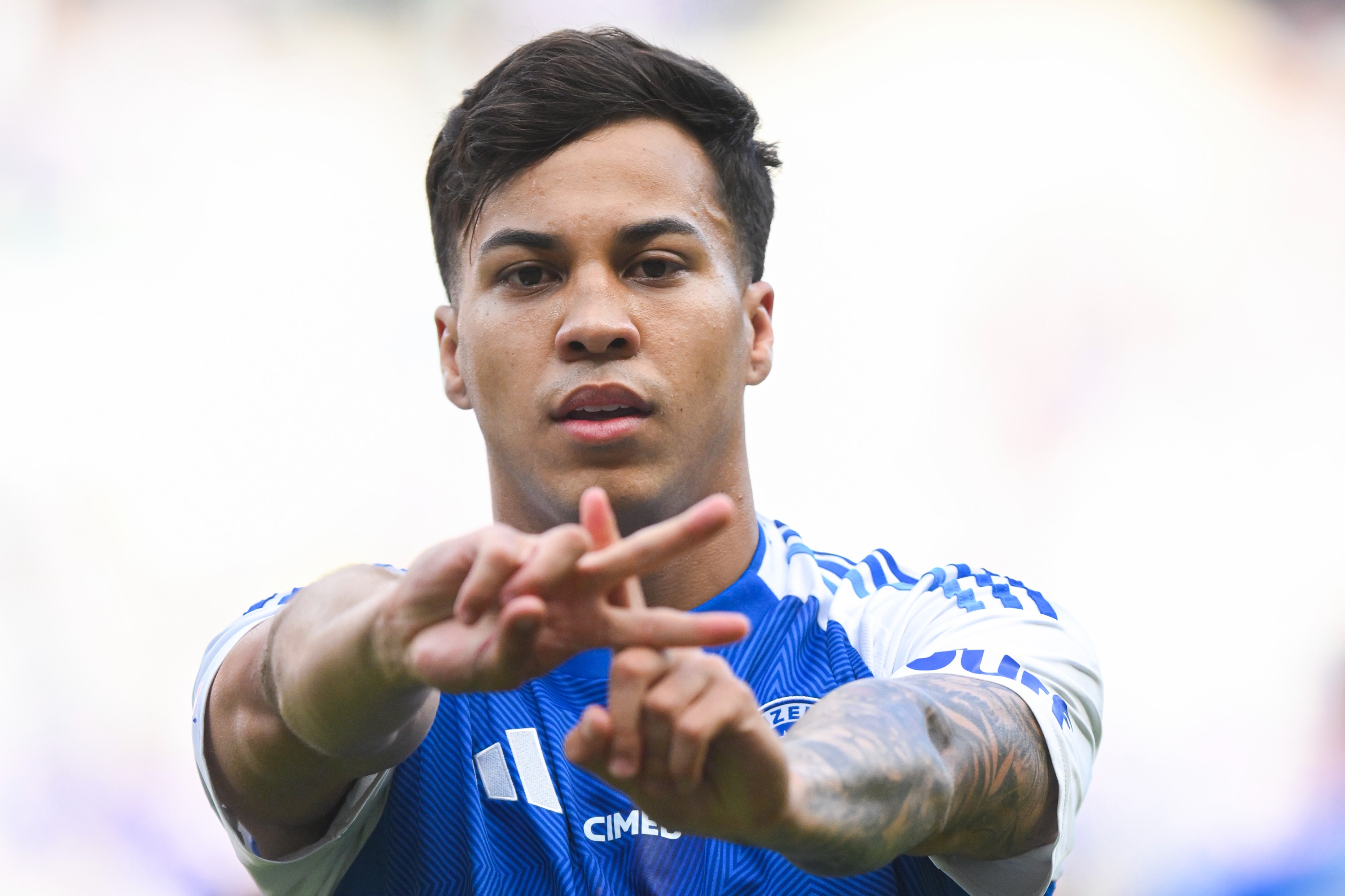 Kaio Jorge of Cruzeiro celebrates after scoring