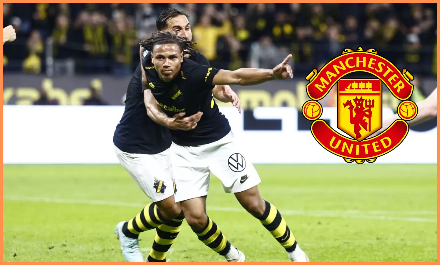 Kevin Filling celebrates a goal