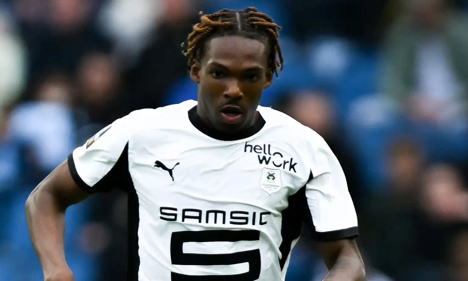 Jeremy Jacquet in action for Rennes