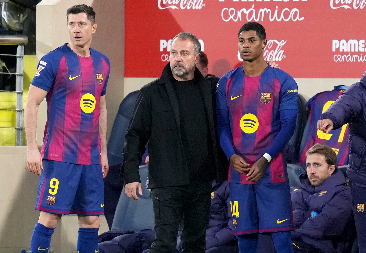 Hansi Flick and Marcus Rashford