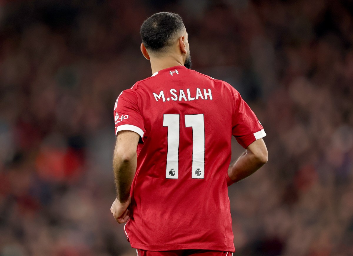 Liverpool's Mo Salah in action