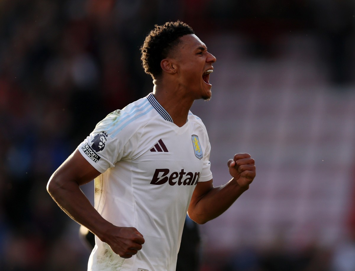 Ollie Watkins celebrates scoring for Aston Villa against Bournemouth