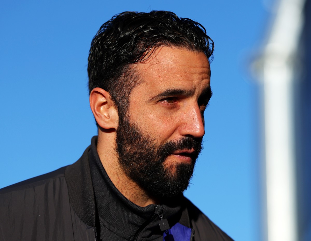 Ruben Amorim arriving ahead of Leeds vs Manchester United