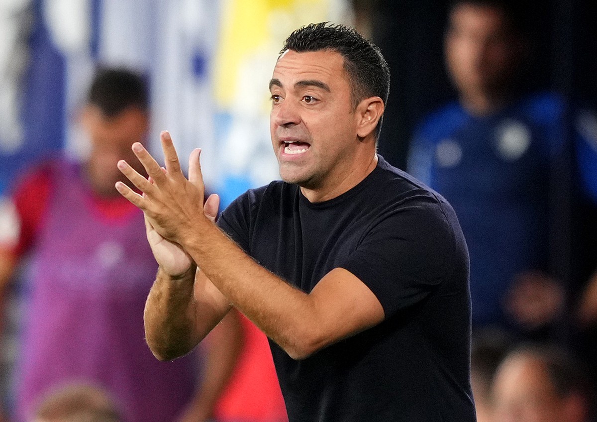 Xavi during his time as Barcelona manager