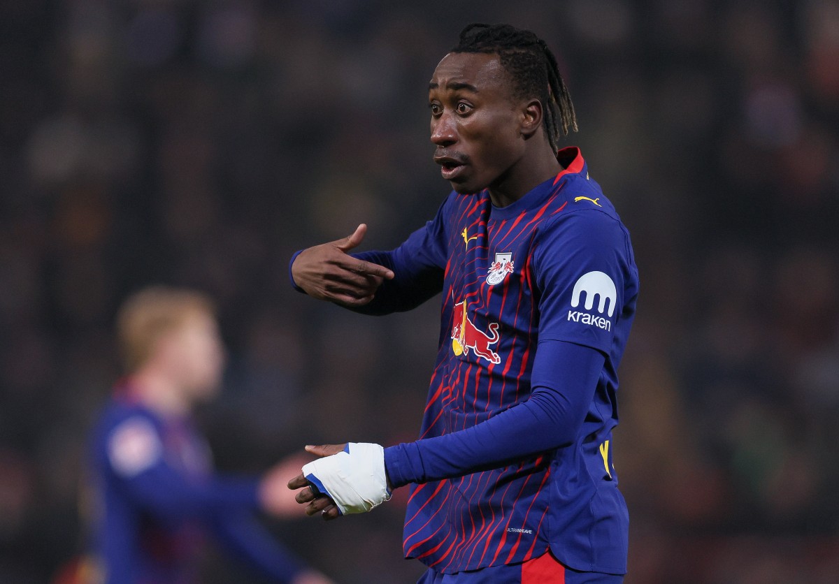 Yan Diomande of RB Leipzig