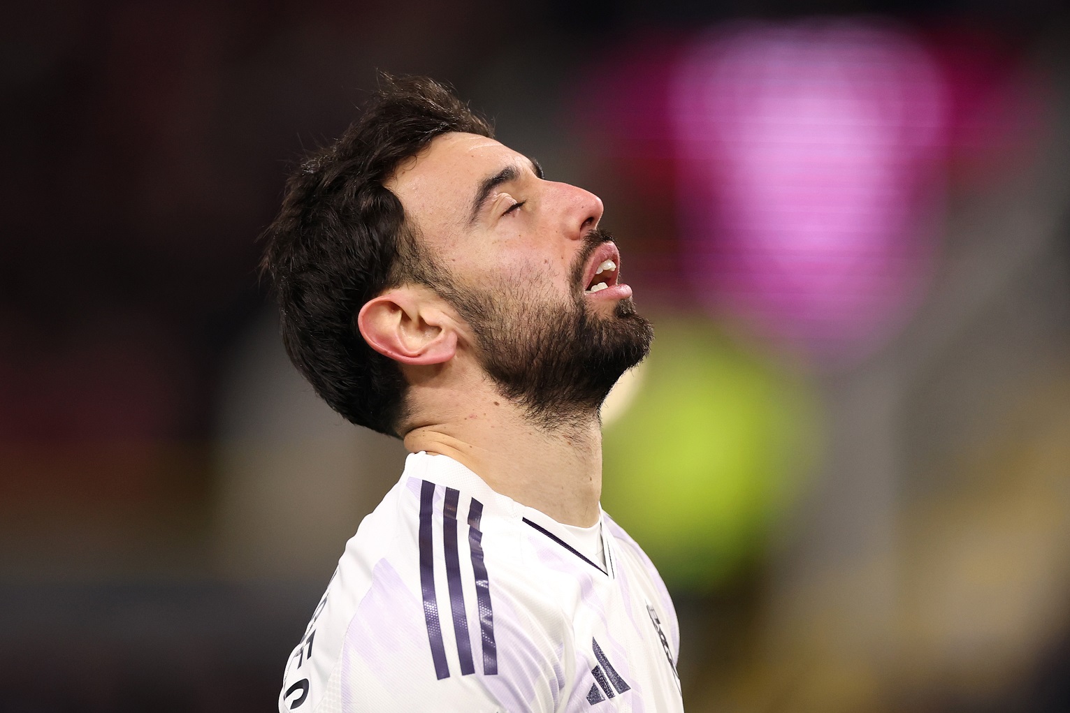 Bruno Fernandes of Manchester United reacts