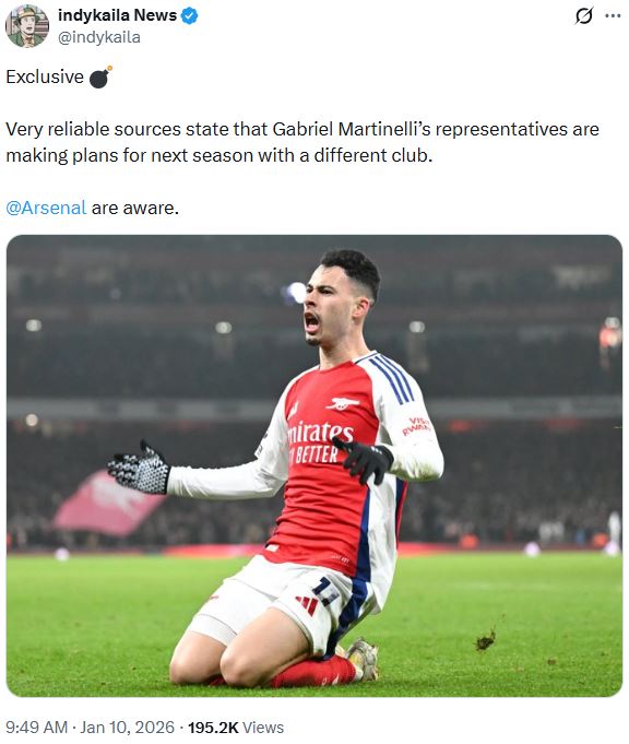 Gabriel Martinelli is being linked with a move away from Arsenal