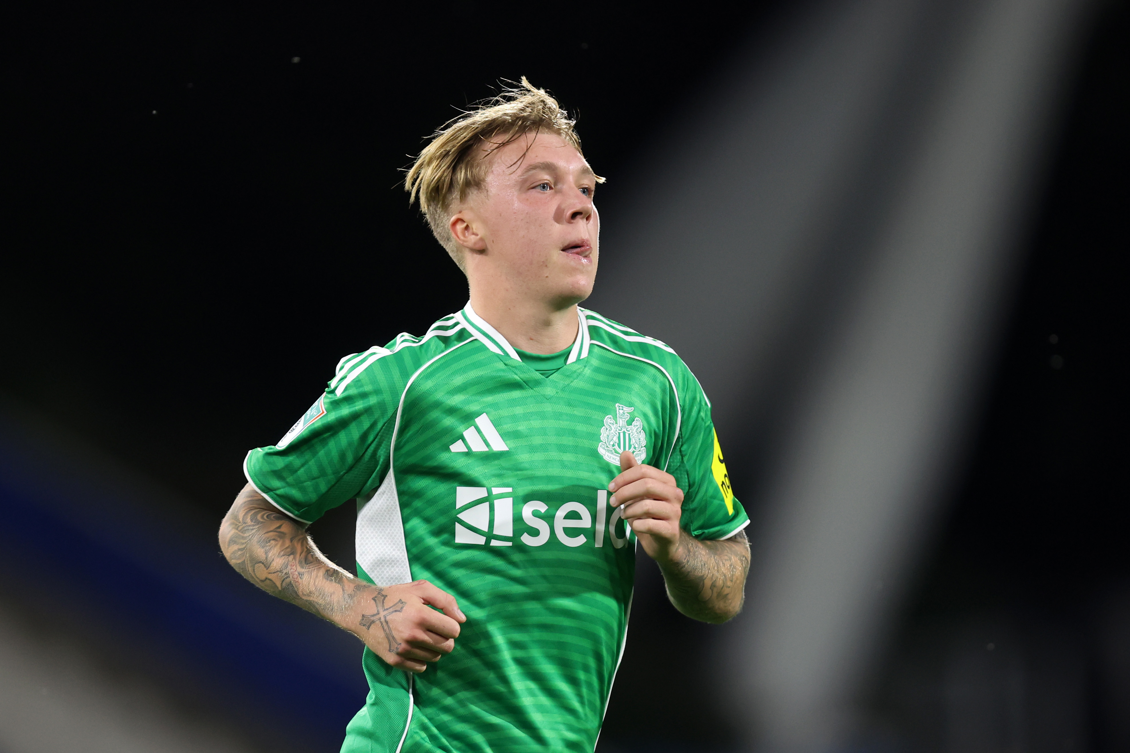 Alfie Harrison of Newcastle United U21 looks on