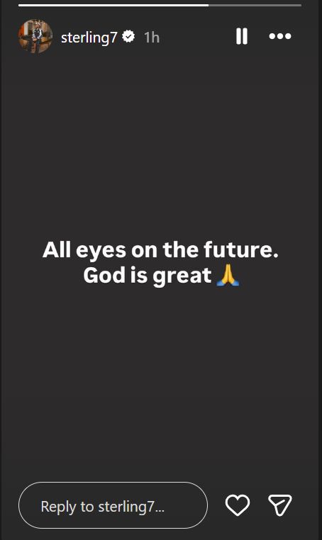 Raheem Sterling instagram story