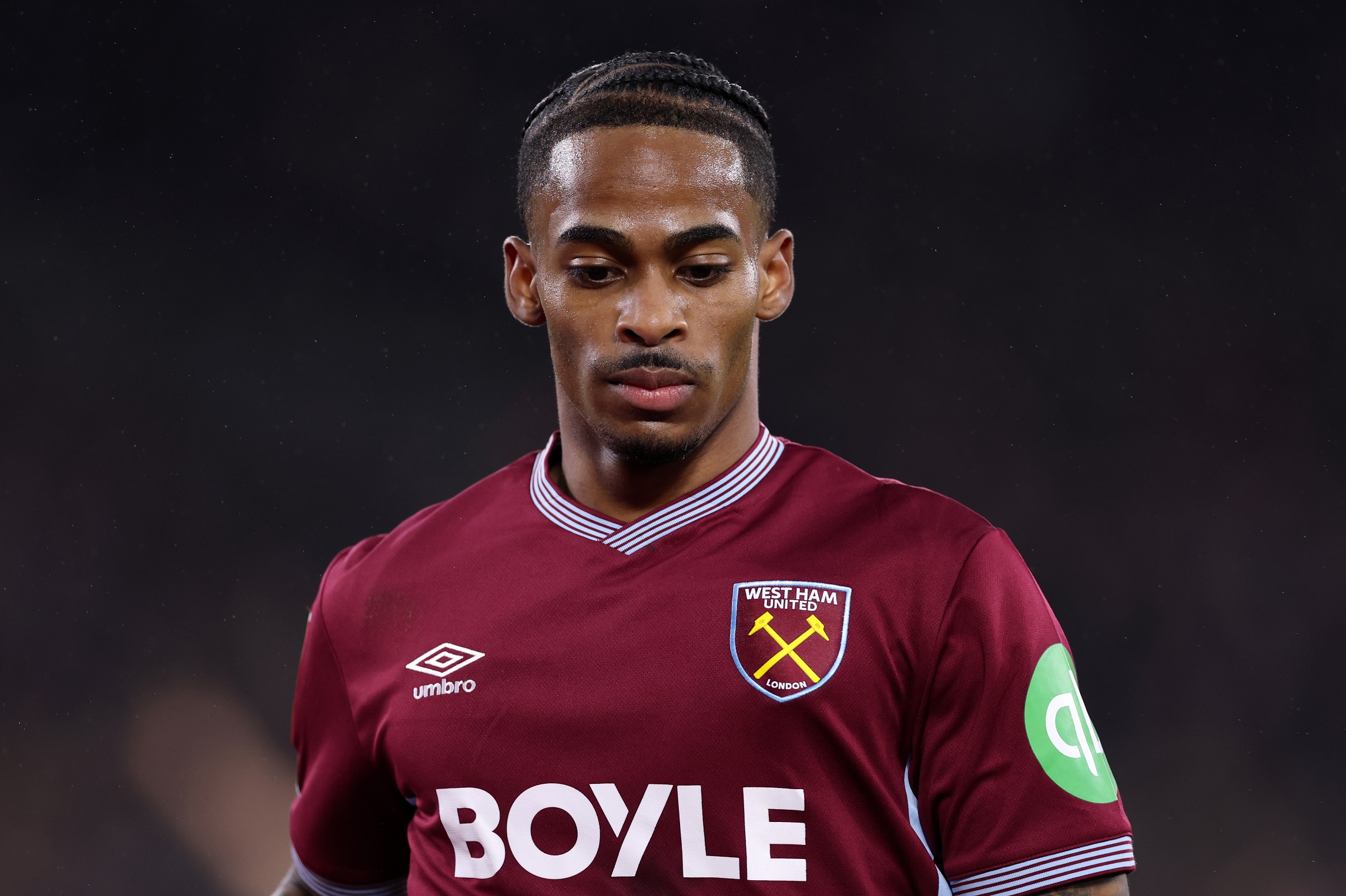 Crysencio Summerville in action for West Ham United