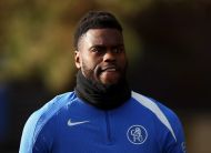 Benoit Badiashile in training with Chelsea