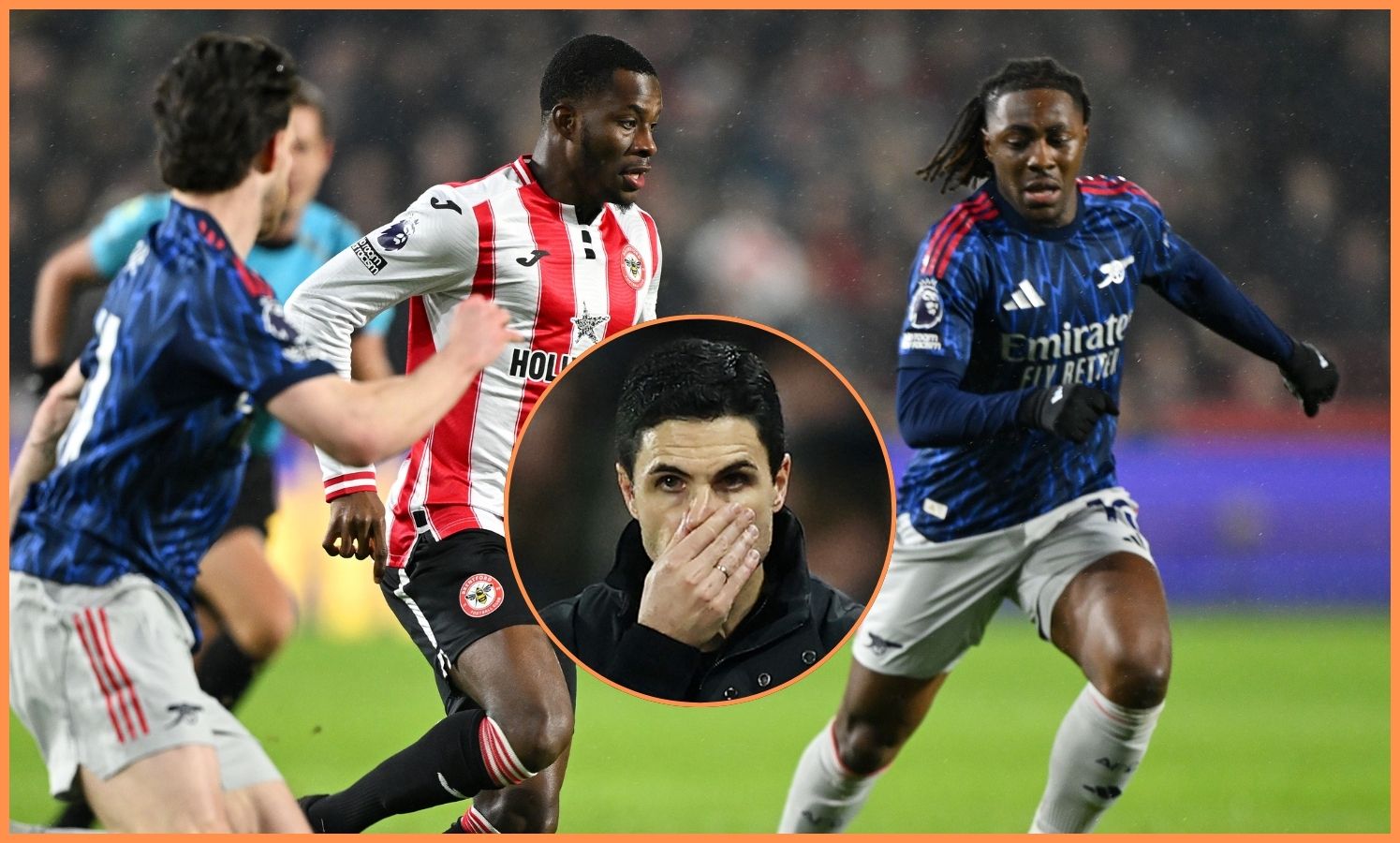 Eberechi Eze and Mikel Arteta