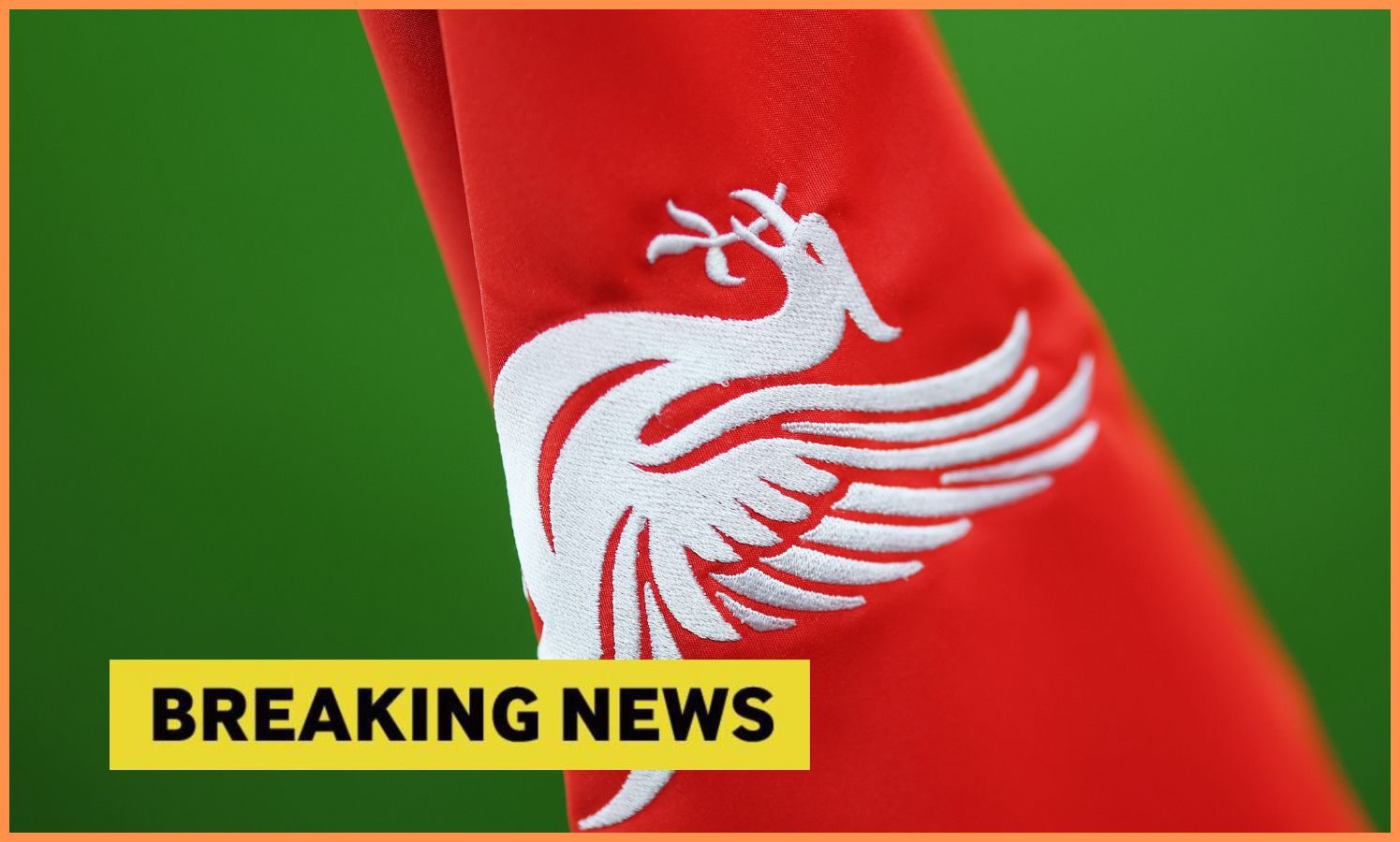 Liverpool FC logo on flag