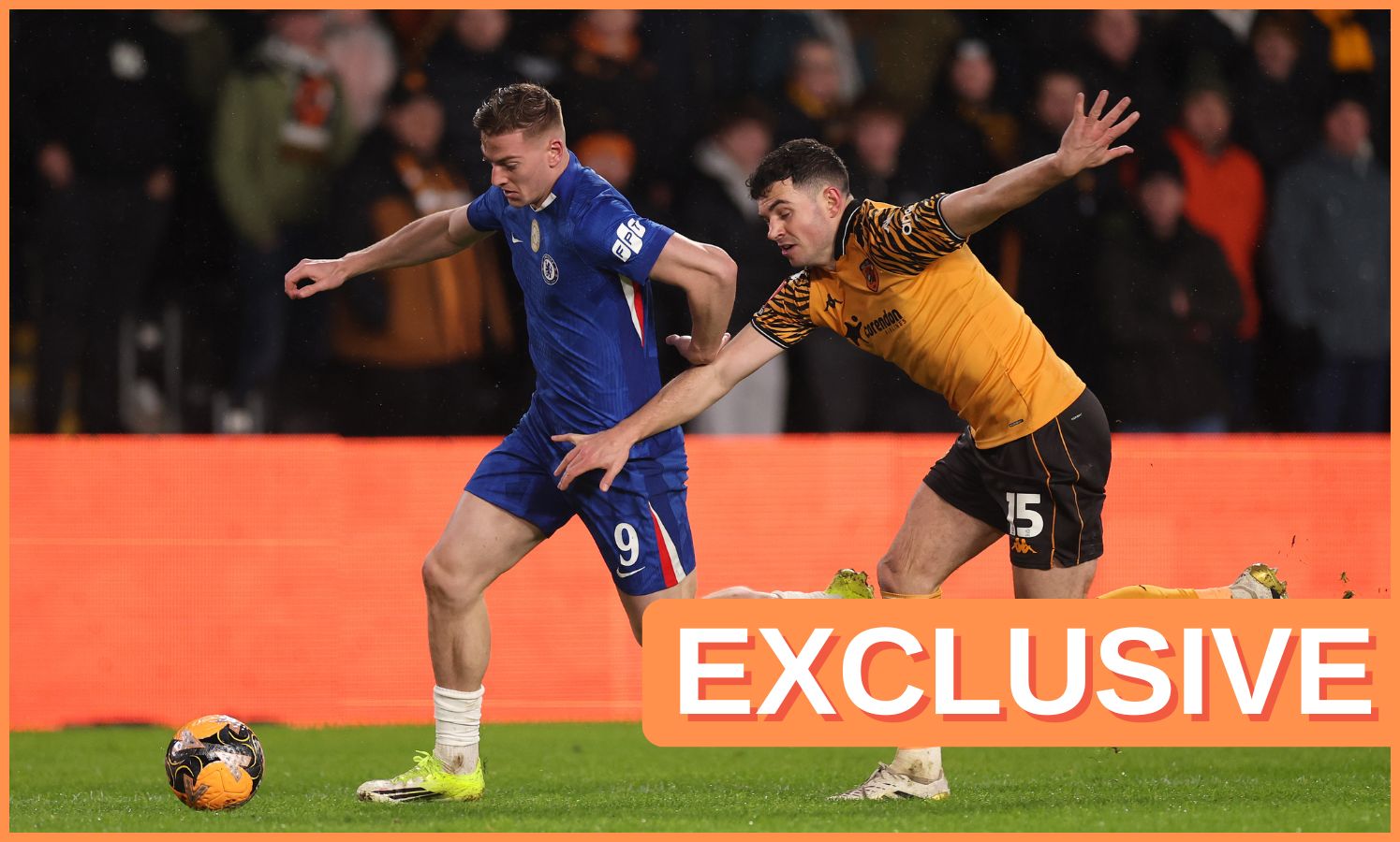 Liam Delap in action for Chelsea