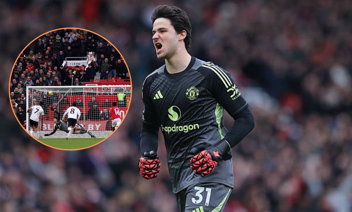 What Senne Lammens did after Raul Jimenez scored for Fulham