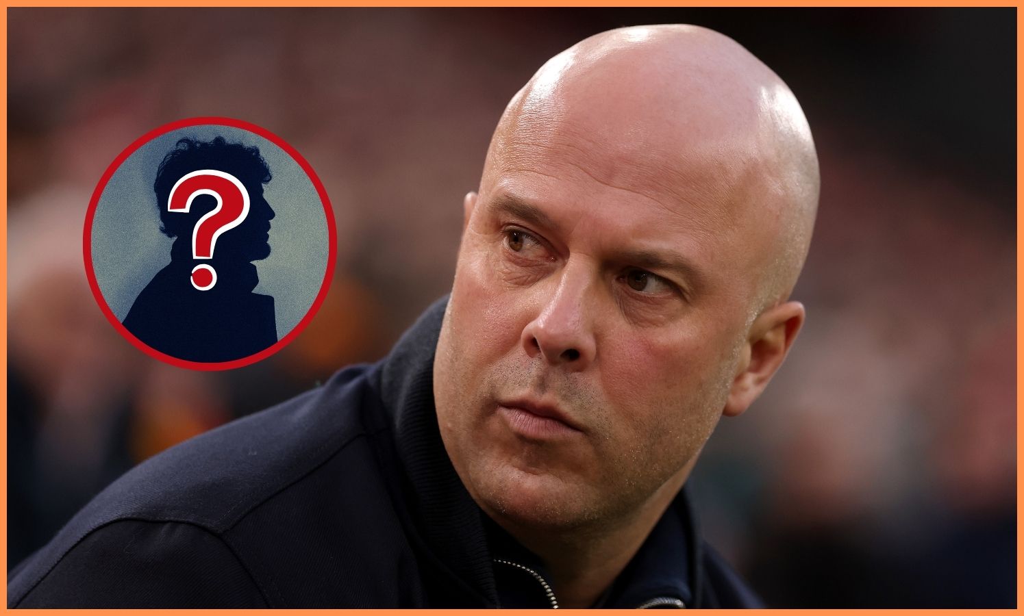 Liverpool manager Arne Slot looks on