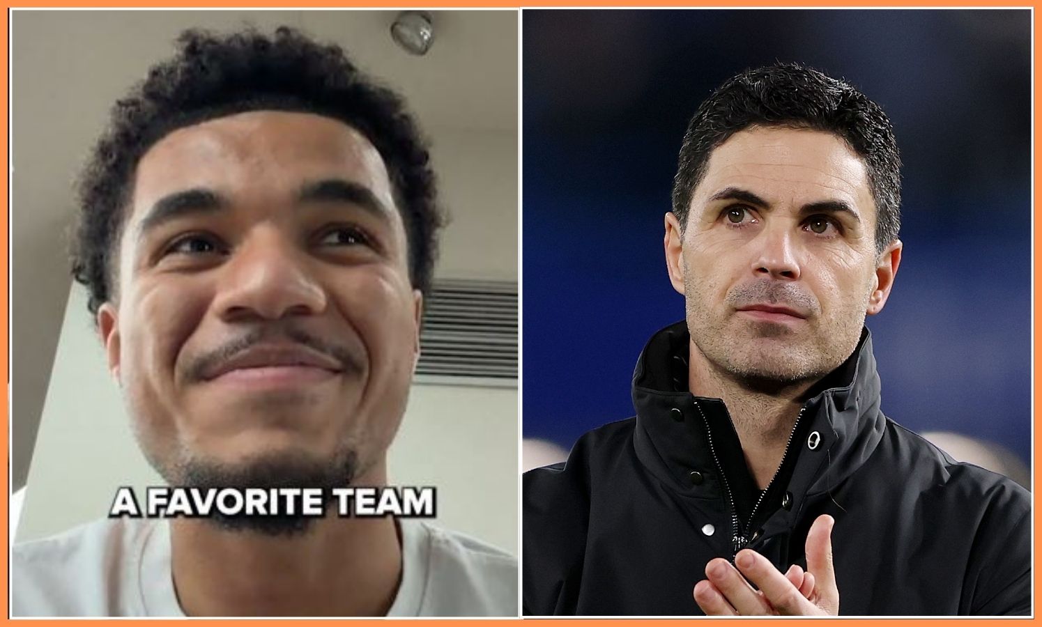 Malik Tillman and Mikel Arteta