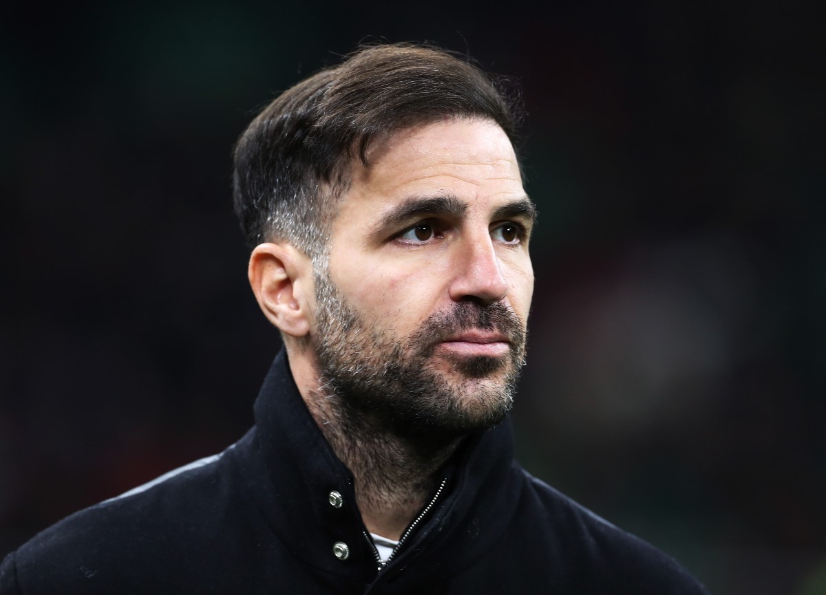 Cesc Fabregas looks on during Como's game against AC Milan