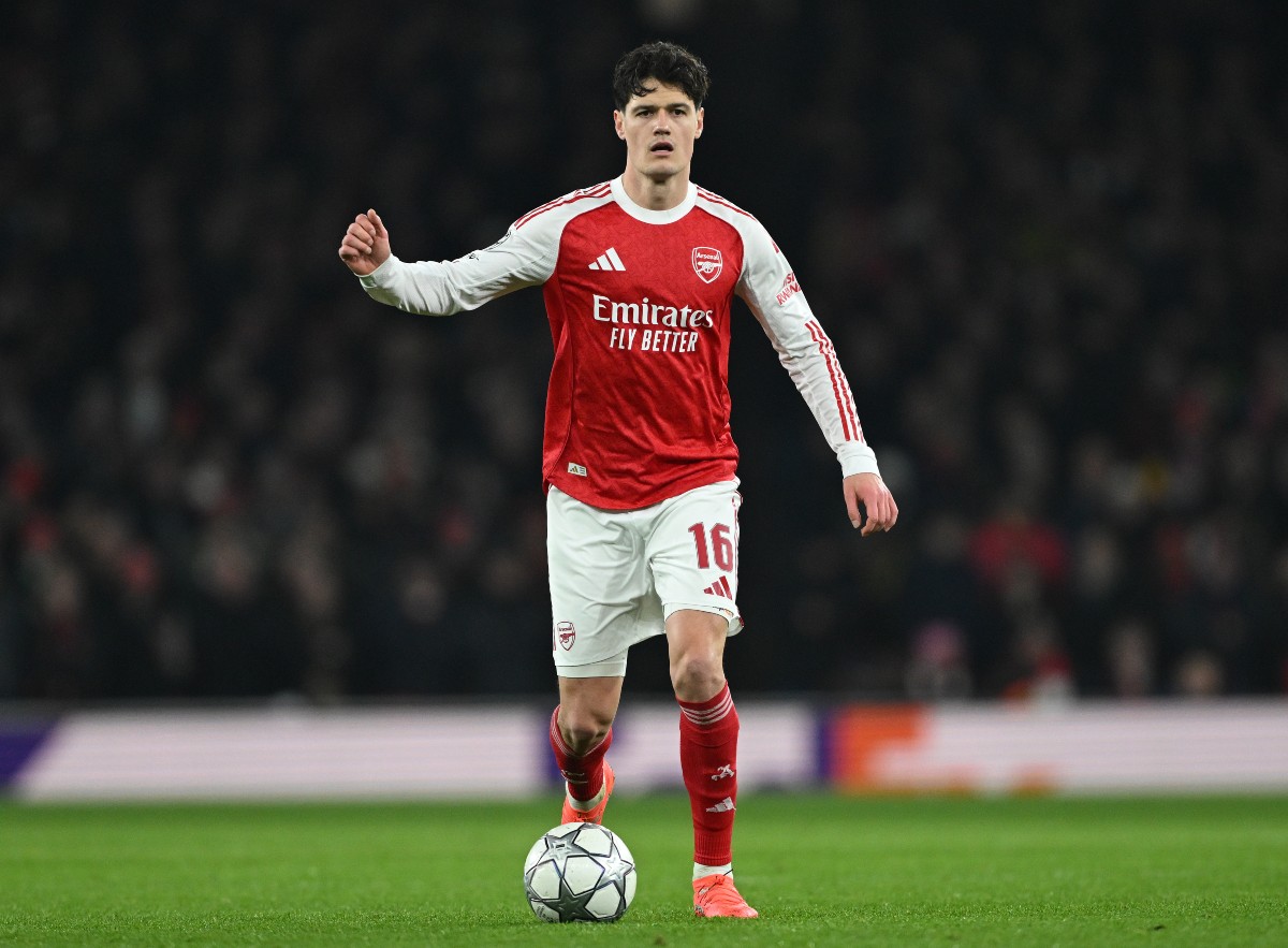 Christian Norgaard in action for Arsenal