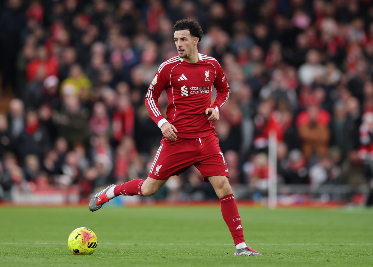 Curtis Jones in action for Liverpool