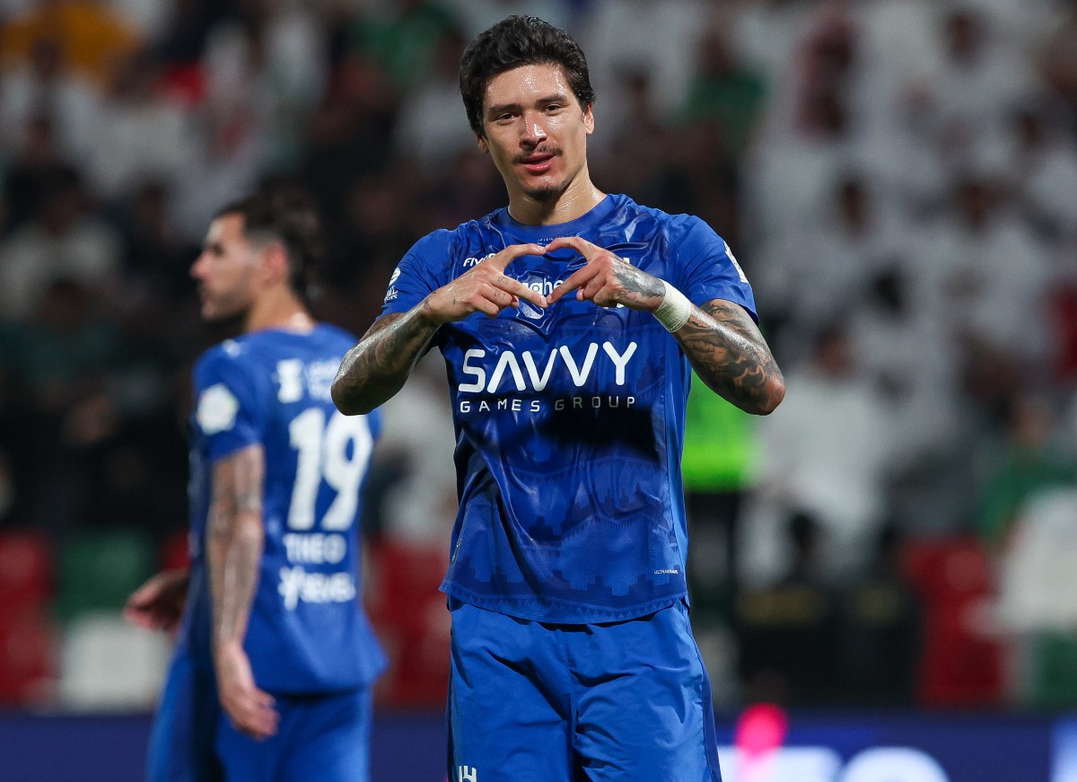 Darwin Nunez celebrates a goal for Al Hilal