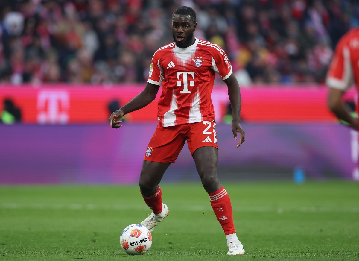 Dayot Upamecano in action for Bayern