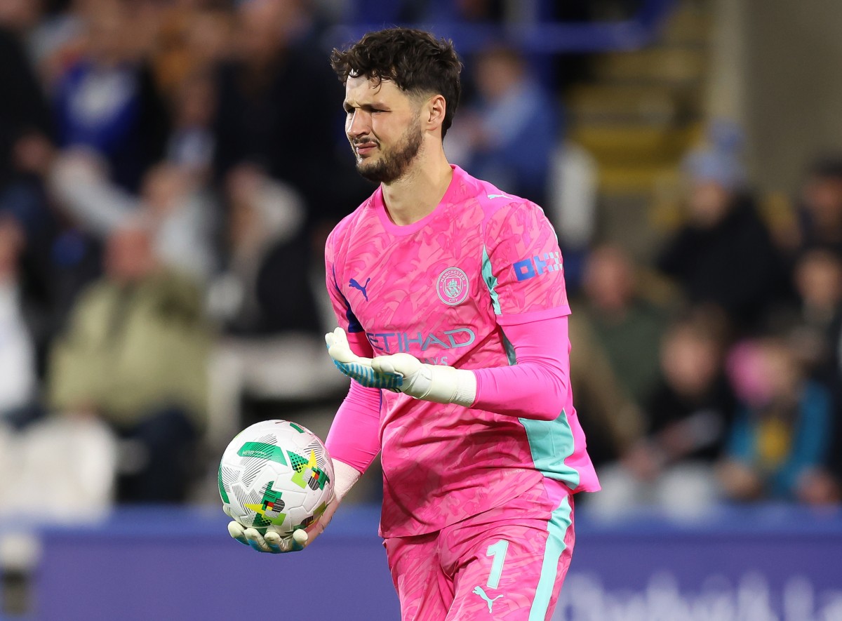 James Trafford in action for Man City