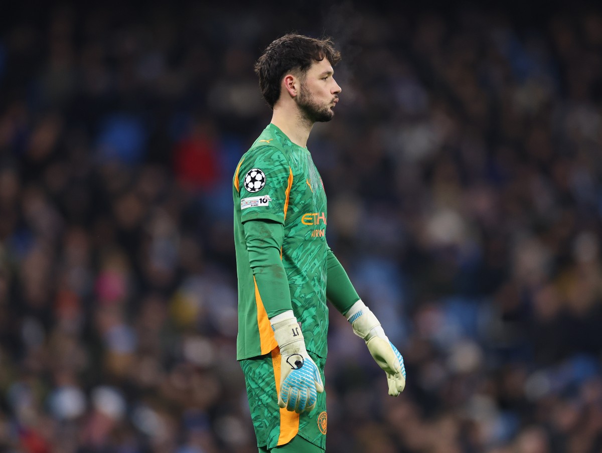 James Trafford in action for Manchester City
