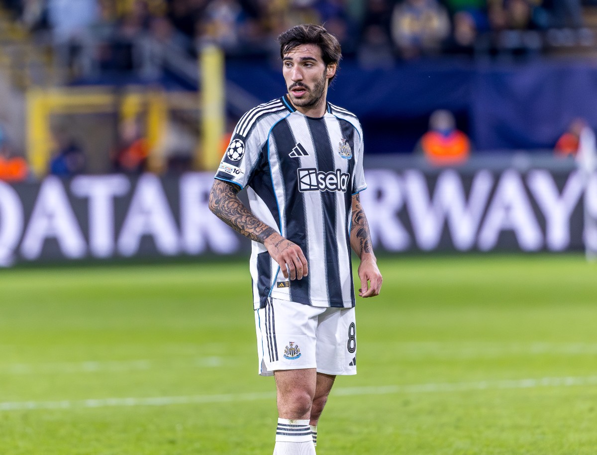 Sandro Tonali of Newcastle in action