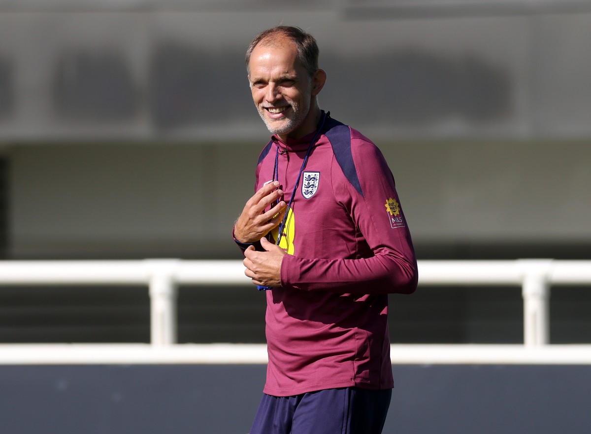 Thomas Tuchel in England training