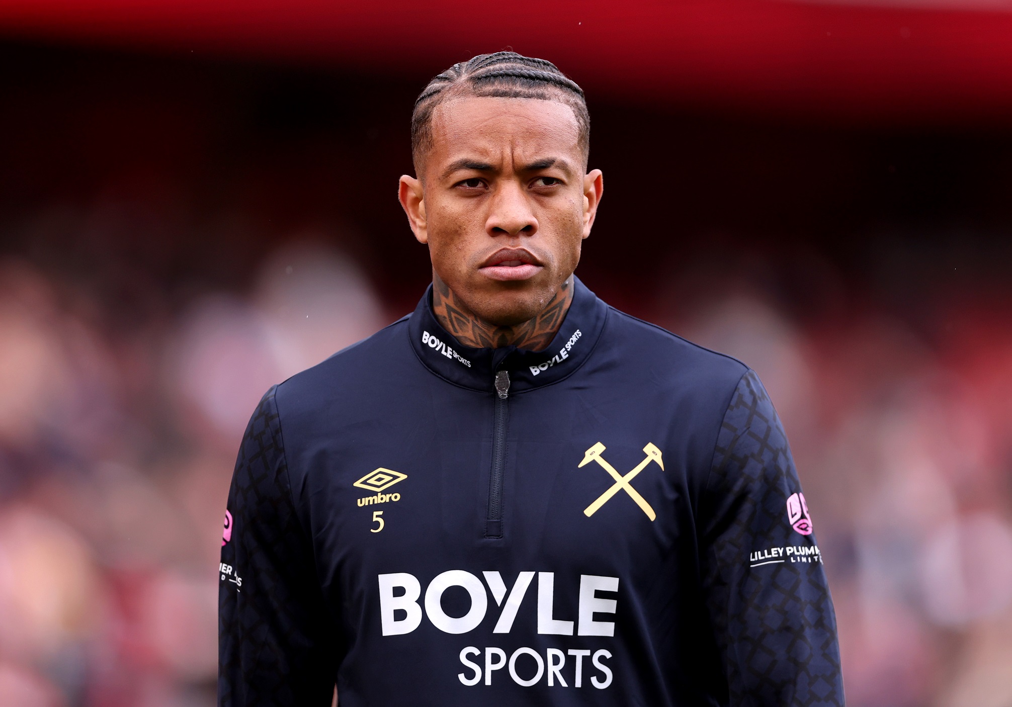  Igor Julio of West Ham United looks on