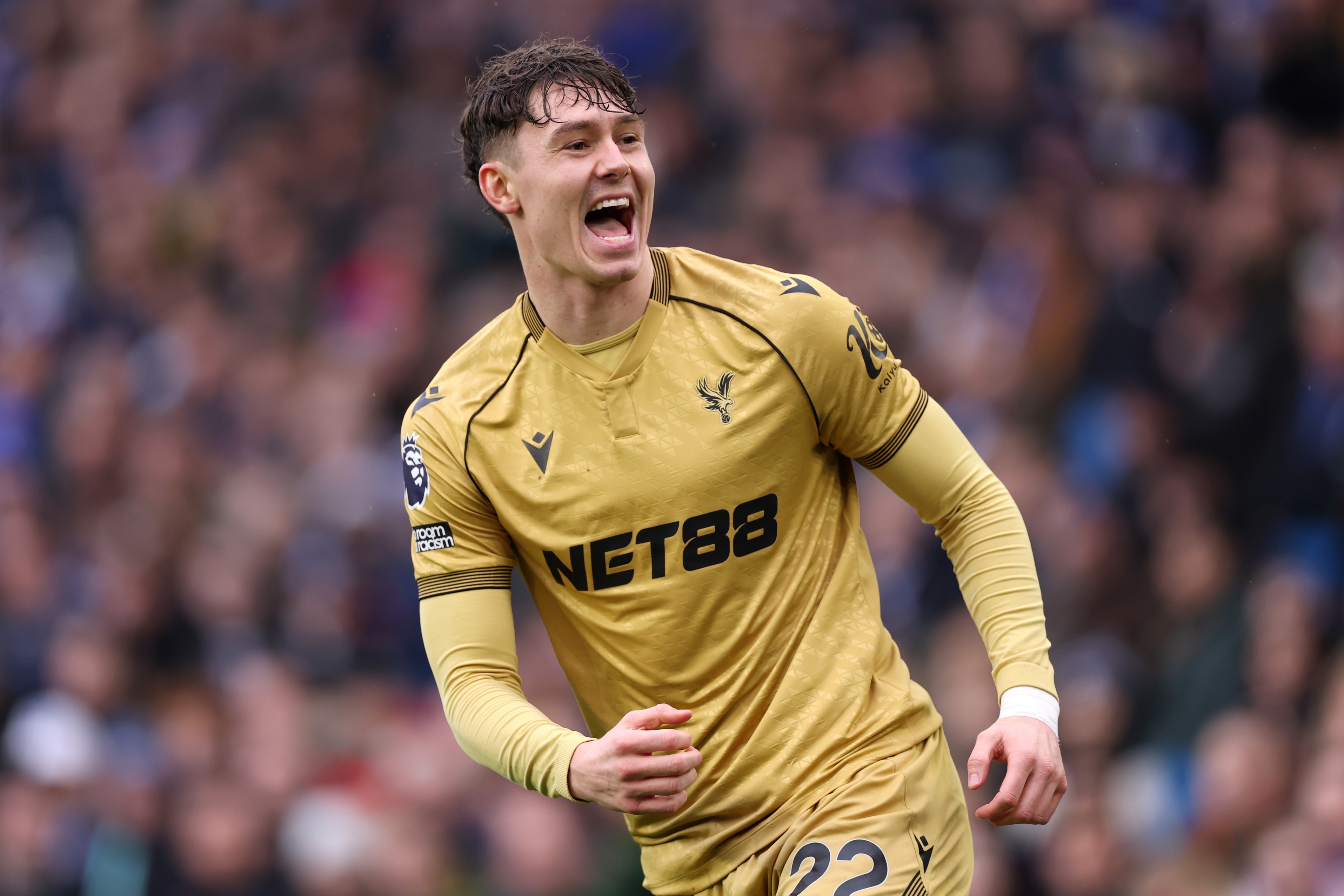 Jorgen Strand Larsen during the Premier League match between Brighton & Hove Albion and Crystal Palace