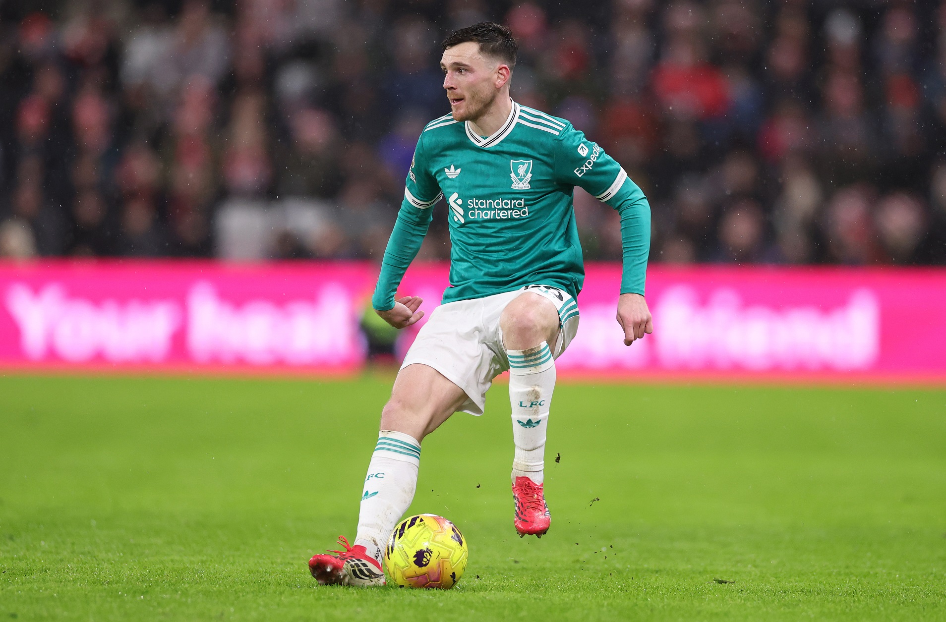 Andy Robertson of Liverpool in action