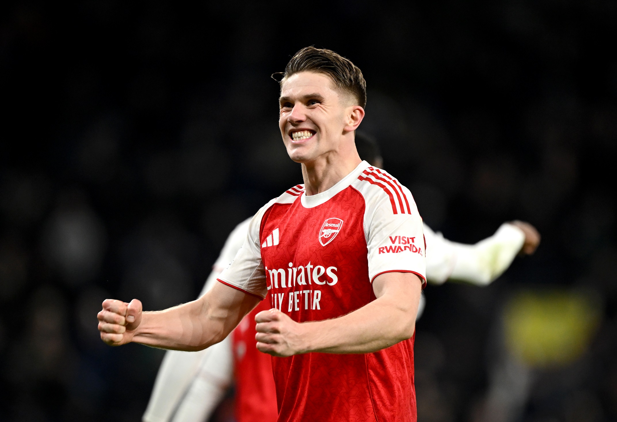 Viktor Gyokeres of Arsenal celebrates 